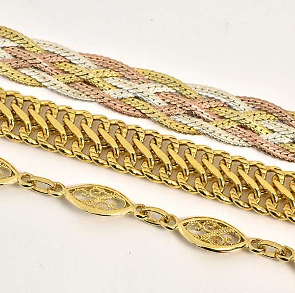 Lovely Trio of Vermeil Bracelets