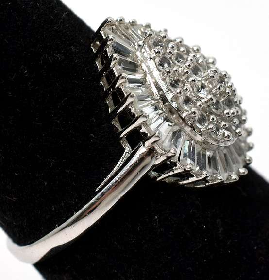 Sterling Silver CZ Cocktail Ring
