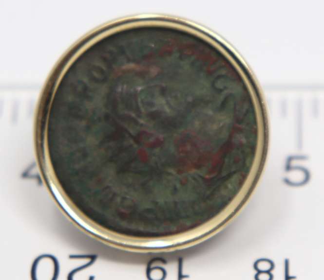 Ancient Bronze Coin Earrings