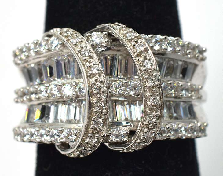 Sterling Silver CZ Cocktail Ring