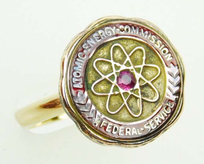 Early 14K Keepsake Ring, Atomic Energy Commission
