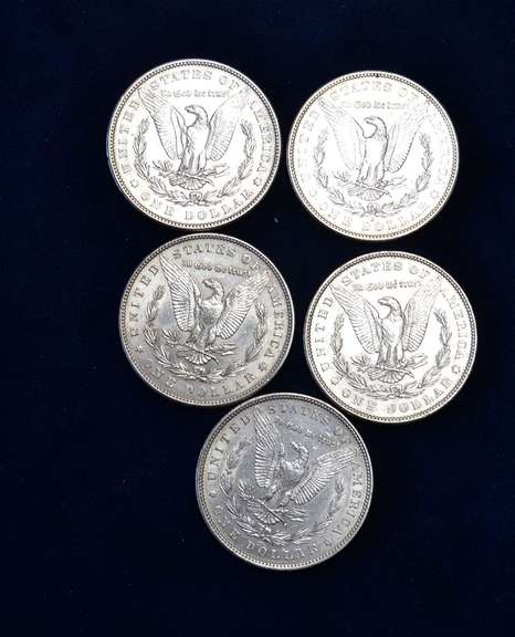 Lot Of 5 Morgan Dollars