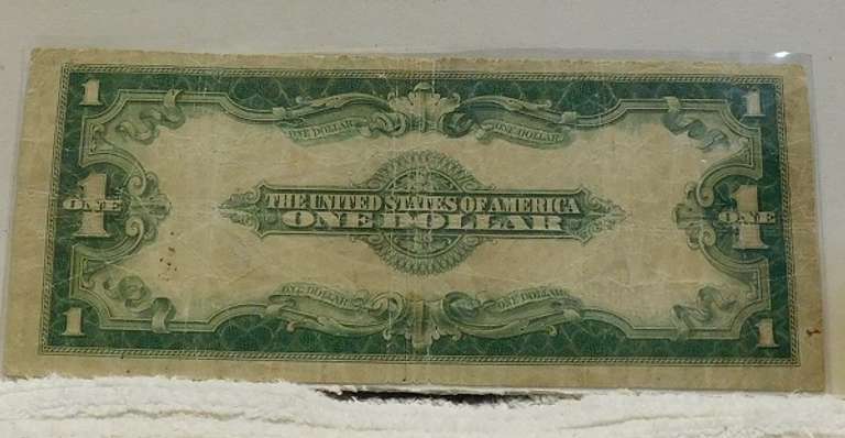 1923 Large Size, $1.00 Sil Cert, circ, nice