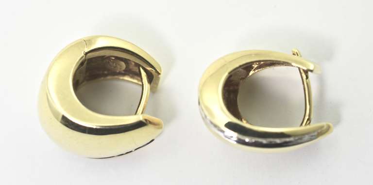 Elegant Yet Practical 14K Diamond Huggies