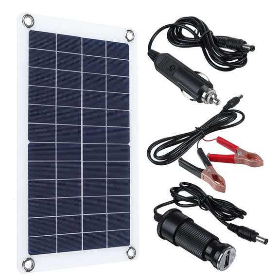 30W 12V Solar Panel Monocrystalline Battery Charger