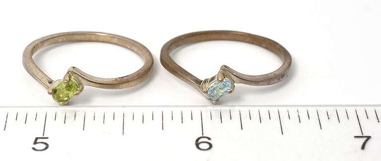 Pair of Cute Stacker Rings in Sterling Silver