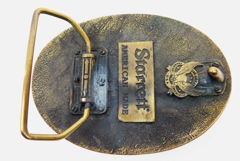 Vintage Starrett Brass Belt Buckle