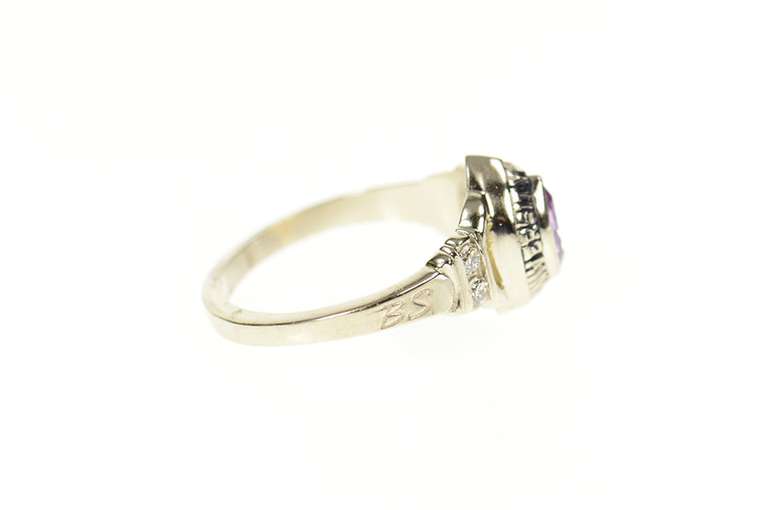 14K White Gold 2004 University of Missouri Diamond Class Ring