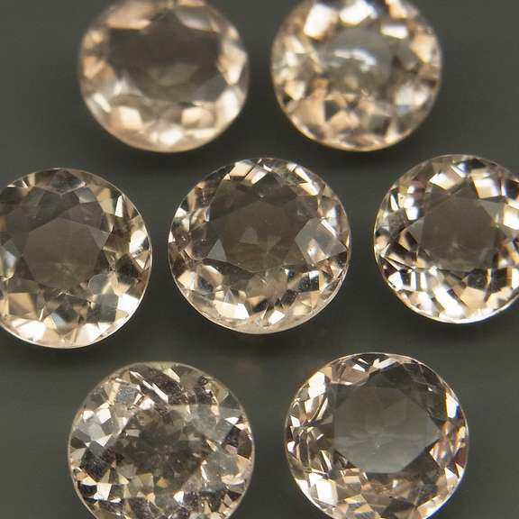 Matched 5.44ct set of untreated Morganite
