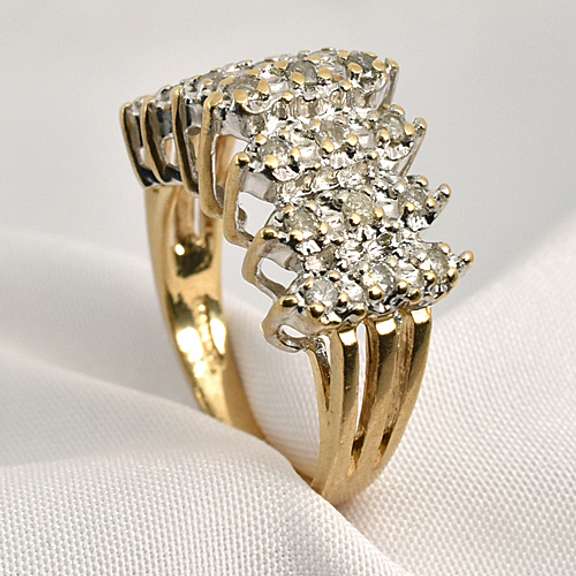 Popular Diamond Pyramid Ring