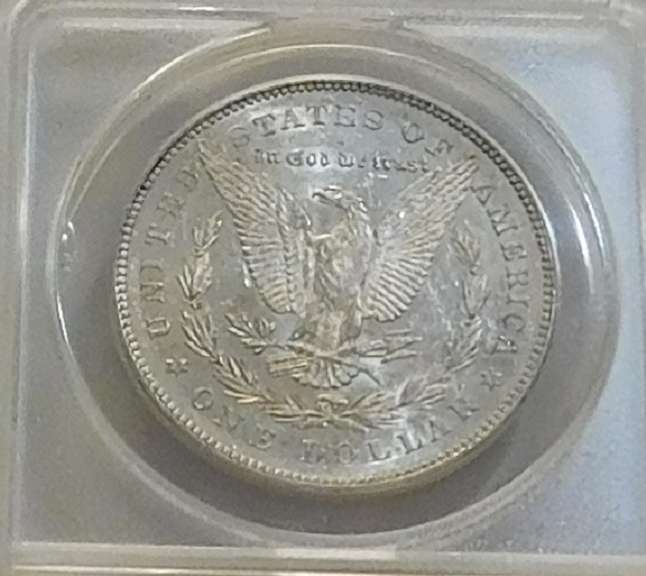 1878-7TF Morgan Dol, ANACS AU-53