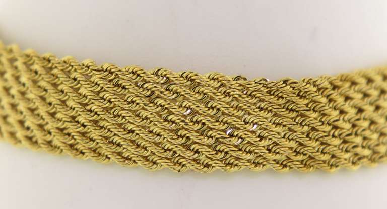 Fabulous Yellow Gold 7 Strand Rope Bracelet