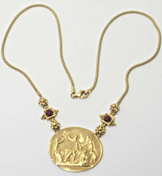 Contemporary 18K Necklace with Ancient Inspiration