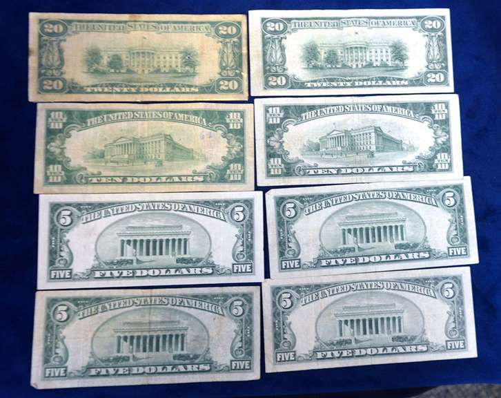 Lot Of Old Currency 80 Dollars Face