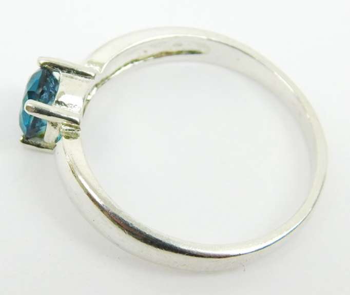 Sterling Ring with London Blue Topaz, Size 9.25