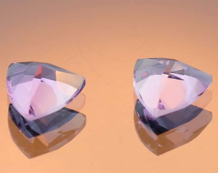 Glittering bright purple 2.93ct Amethyst pair