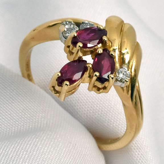 Stunning Ruby & Diamond Cluster