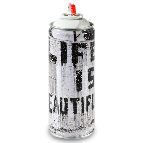 Life is Beautiful (White) by Mr Brainwash