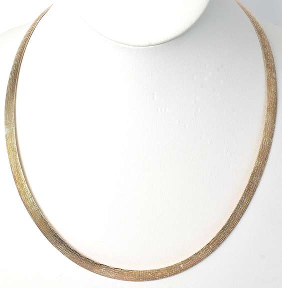 Sterling Silver Herringbone Necklace