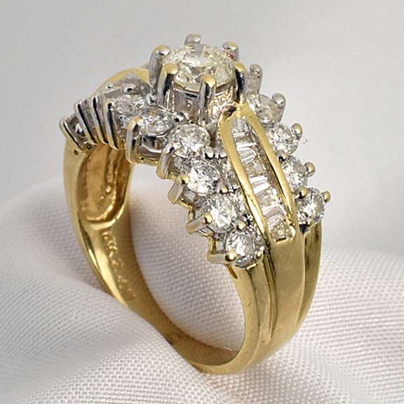 Sparkling 2 Ct. T.W. Engagement Ring