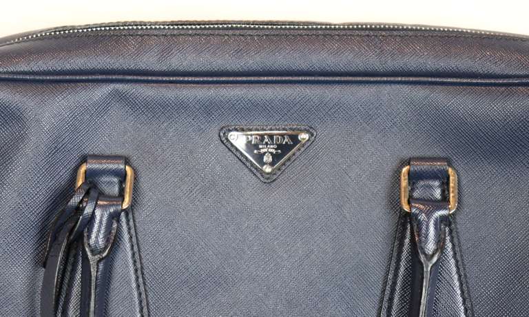 Prado Saffiano Travel Briefcase Baltic Blue