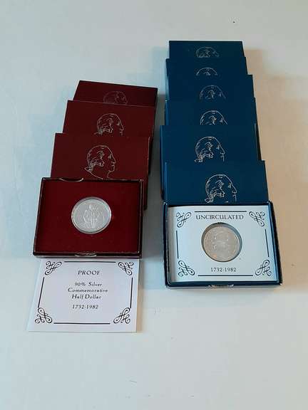 6 Unc 1982 D And 4 Proof 1982 S Washington Silver Halves
