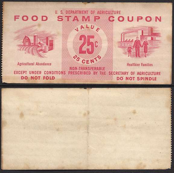 25 Cent Food Stamp Dept of Agriculture