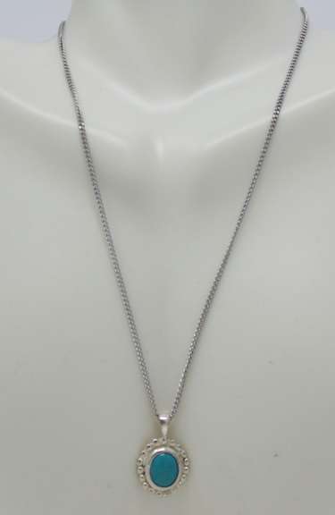 Sterling Silver Turquise Pendant on Chain