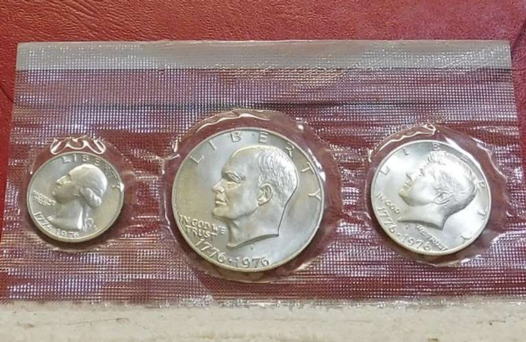 1976 Silver 3 pc BiCentennial Set - Unc, GEM