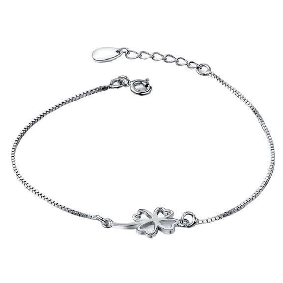 Fashion Eye-Catching 925 Silver Clover Bracelet Charm Bracelets