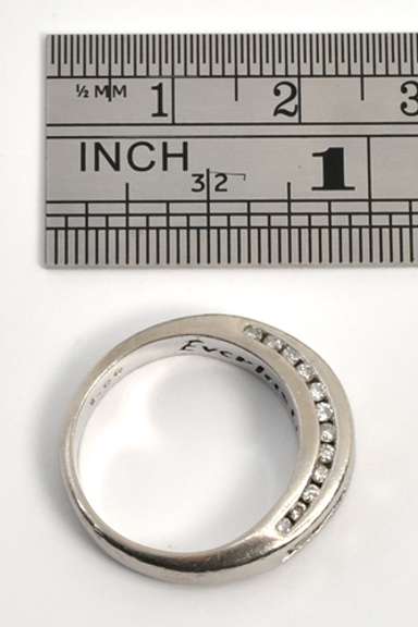 Modern Channel Set Diamond Platinum Band