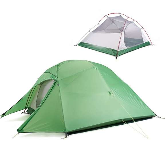 2 People Backpacking Tent Double Layers PU