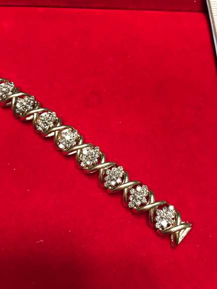 14K YELLOW GOLD DIAMOND BRACELET WITH 7.00 CARATS OF DIAMONDS