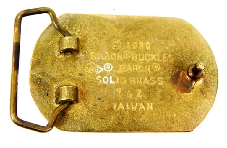 1980 Caesars Palace Heavy Brass Belt Buckle