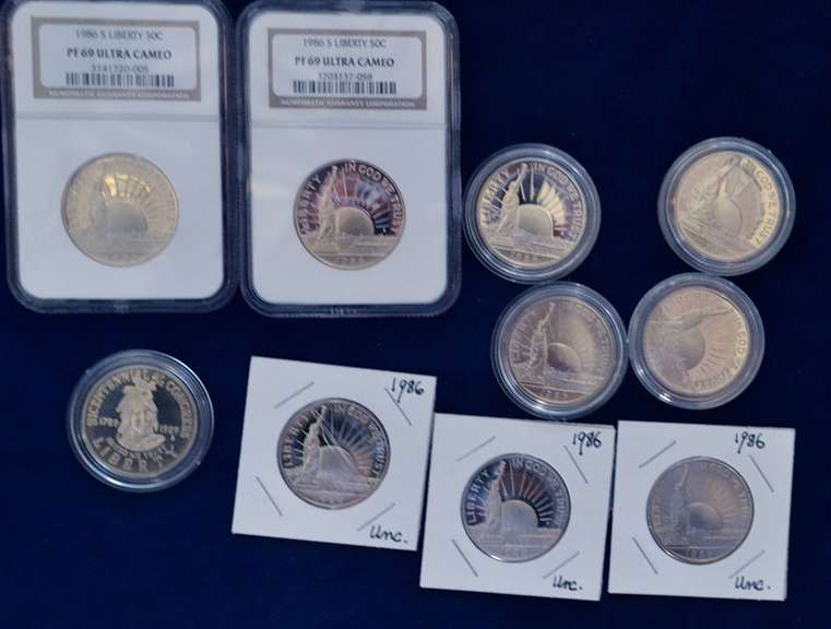 Lot Of 10 Commemorative Half Dollars