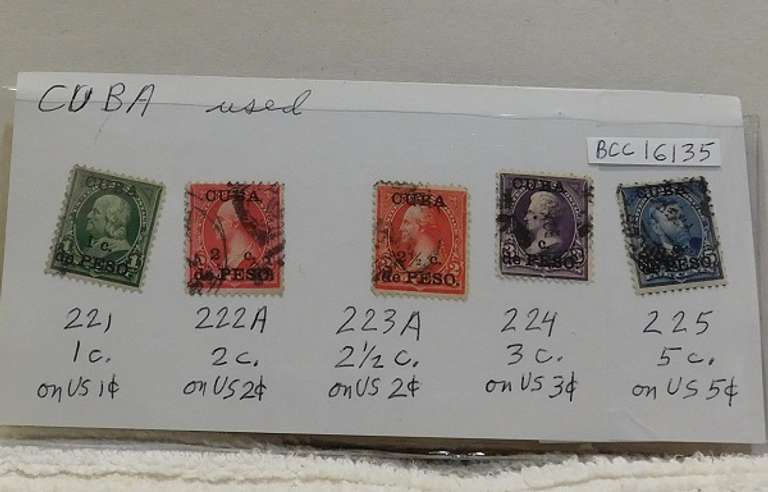 Cuba stamps, nice variety of canx examples.