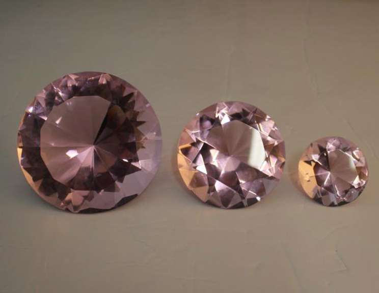 Trio Diamonds Crystal Pink