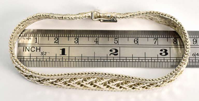 Reflective Wide Sterling Bracelet