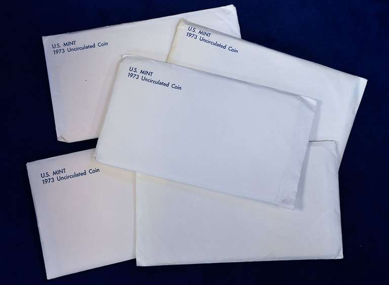 Lot Of 5 1973 Mint Sets