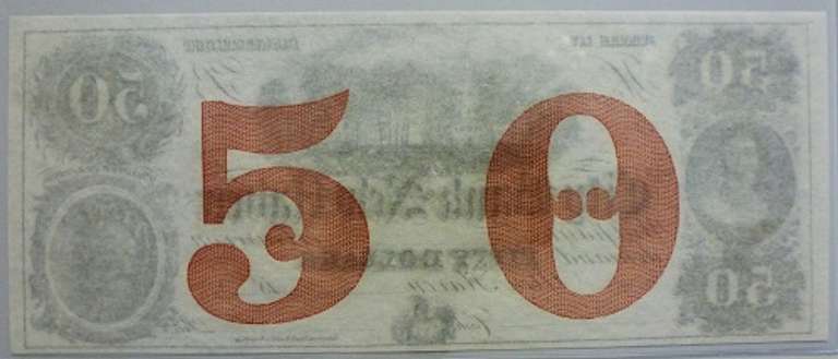 Crisp Exceptional 1800's $50 City Bank Of New Haven Connecticut!