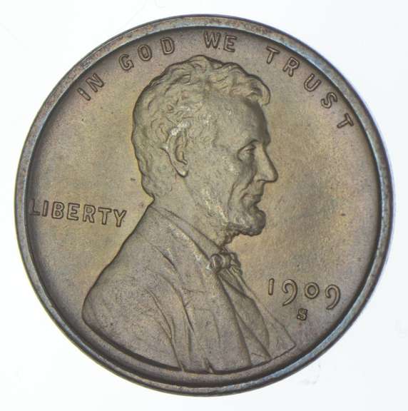 1909-S VDB Lincoln Wheat Cent - Gem BU