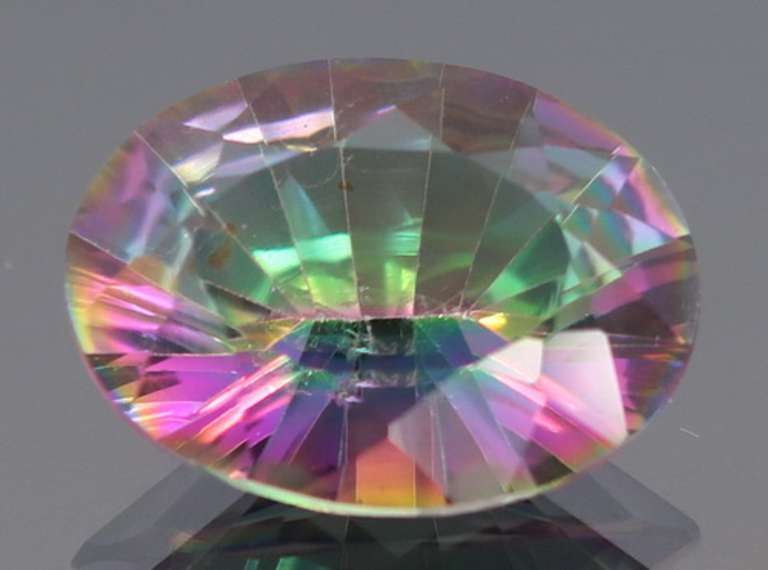 Prismatic! 7.06ct concave cut Mystic Quartz