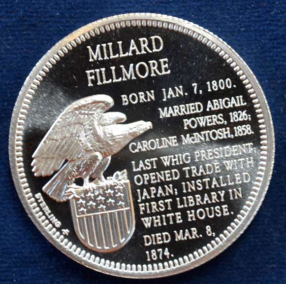 Sterling Silver Millard Fillmore Medal