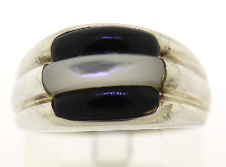 Sterling Silver Mother Of Pearl Ring