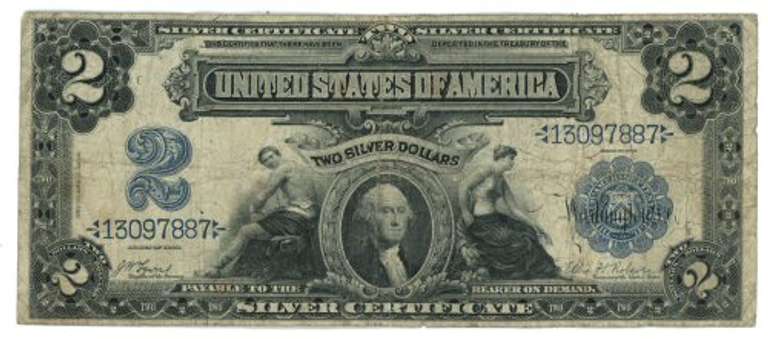Scarcer 1899 Series Large Size $2 Silver Certificate