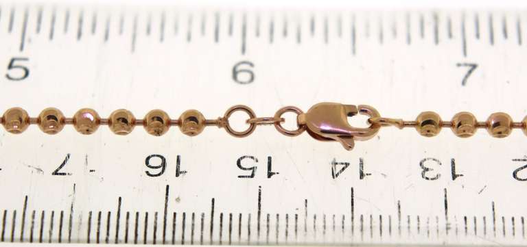 Powerful Rose Gold DC Bead Chain Necklace