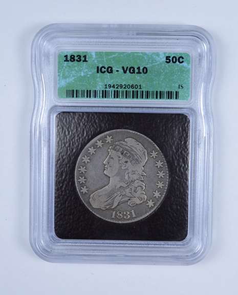 VG10 1831 Capped Bust Half Dollar - Graded by ICG