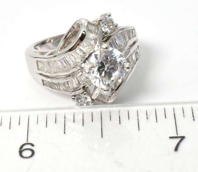 Sterling Silver CZ Bridal Type Ring