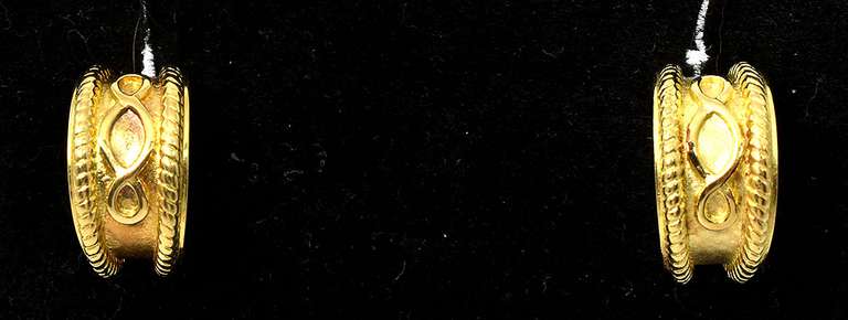 Delicate J Hoop Earrings in 18KT Yellow Gold