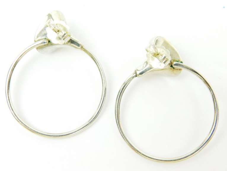 Vintage Sterling Silver Calla Lily Earrings